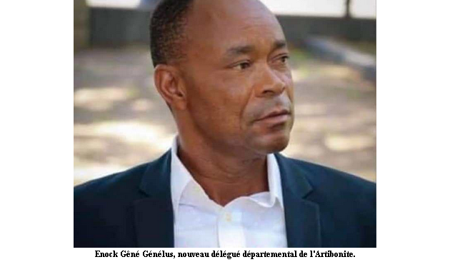 Gonaïves : Enock Gêné Génélus, nouveau délégué départemental de l'Artibonite